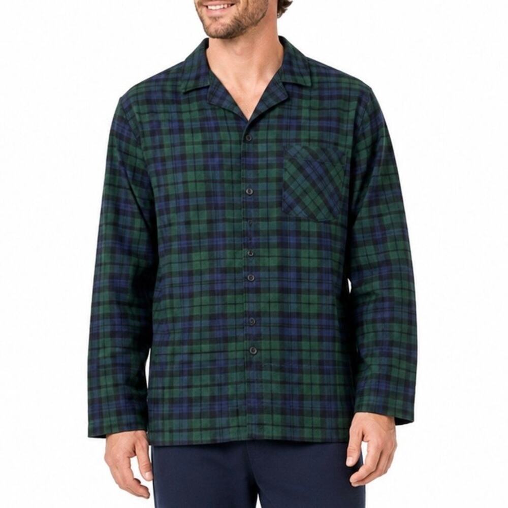 Pendleton Black Watch Tartan Plaid Flannel Pajama Shirt Men’s Size Large - Picture 1 of 8